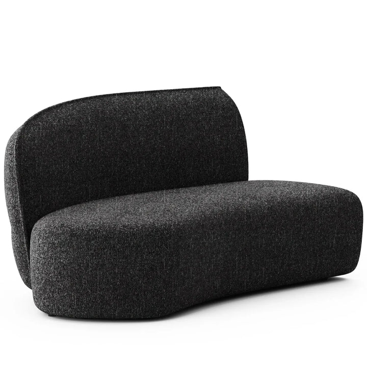 Minimalist fabric modular curved 2 seater armless corner sofa pod detail 33.