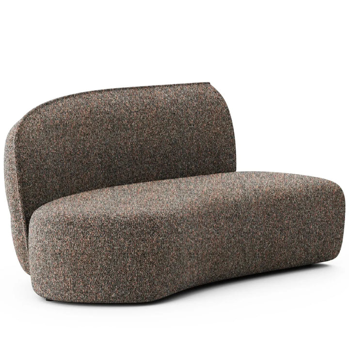 Minimalist fabric modular curved 2 seater armless corner sofa pod detail 34.