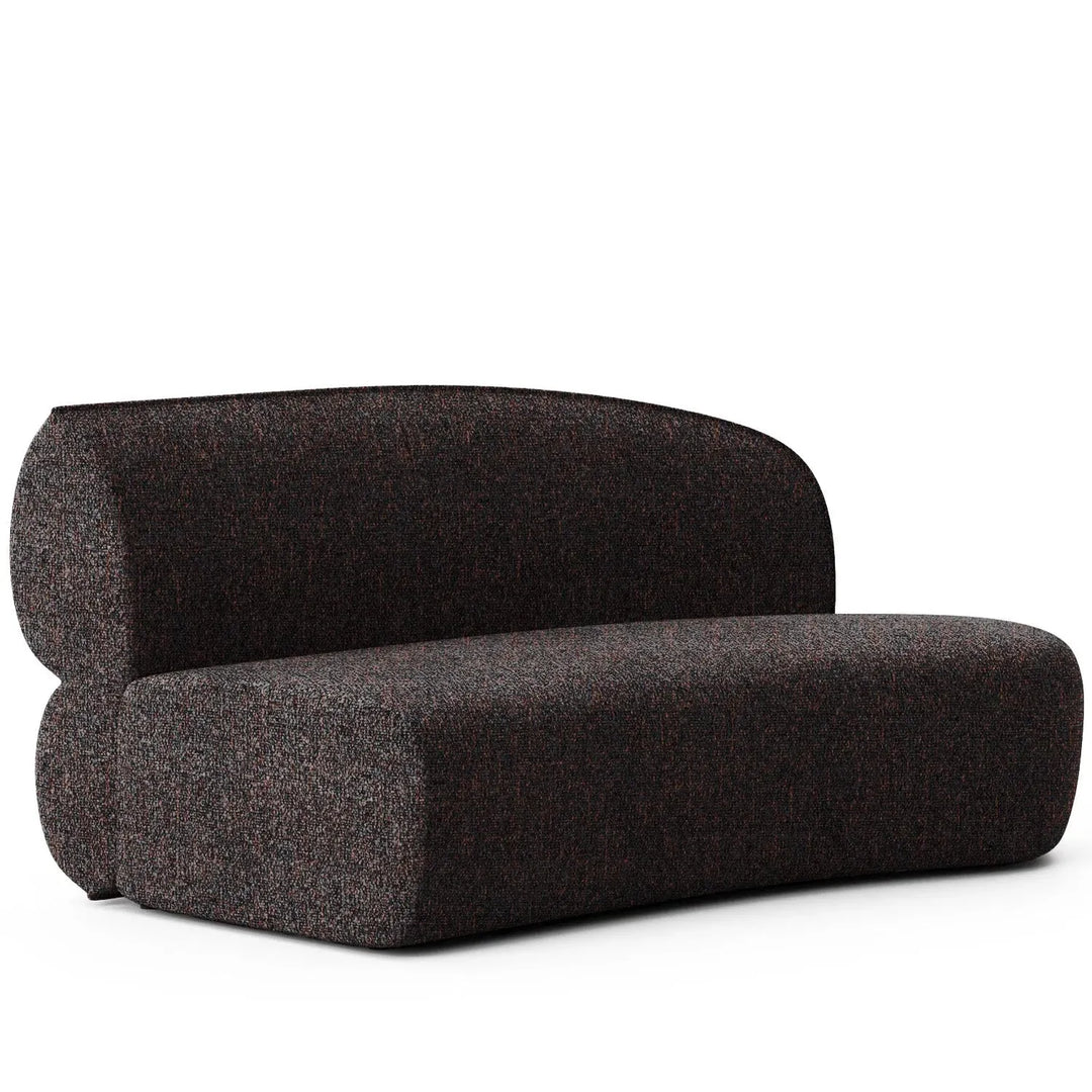 Minimalist fabric modular curved 2 seater armless corner sofa pod detail 24.