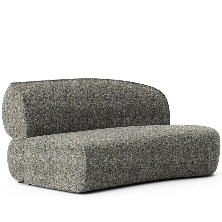 Minimalist fabric modular curved 2 seater armless corner sofa pod detail 18.