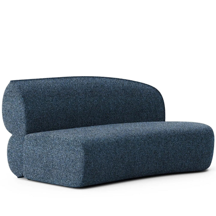 Minimalist fabric modular curved 2 seater armless corner sofa pod detail 25.