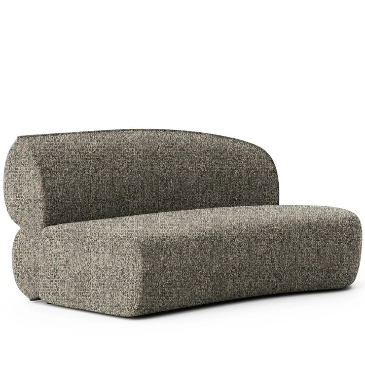 Minimalist fabric modular curved 2 seater armless corner sofa pod detail 21.