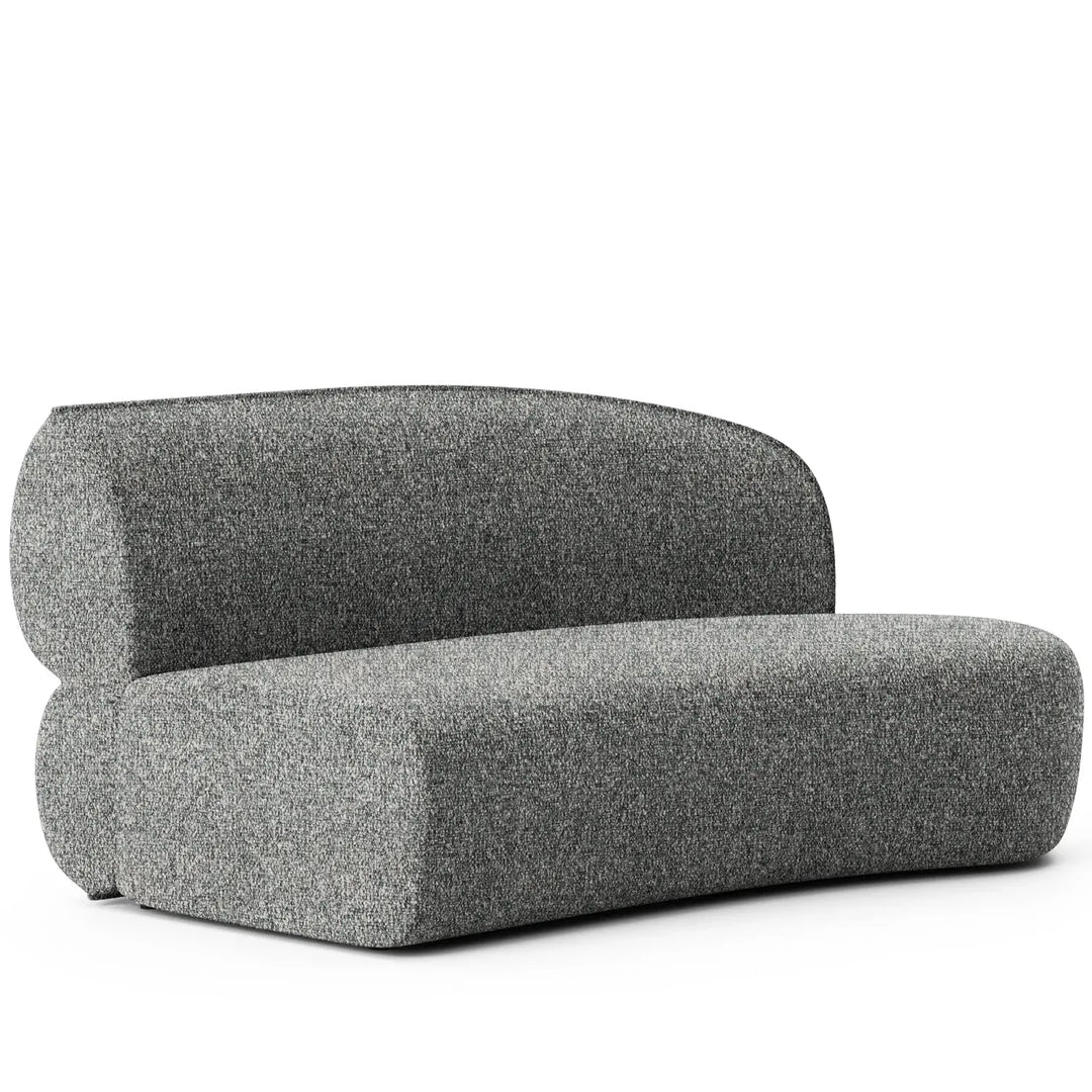 Minimalist fabric modular curved 2 seater armless corner sofa pod detail 19.