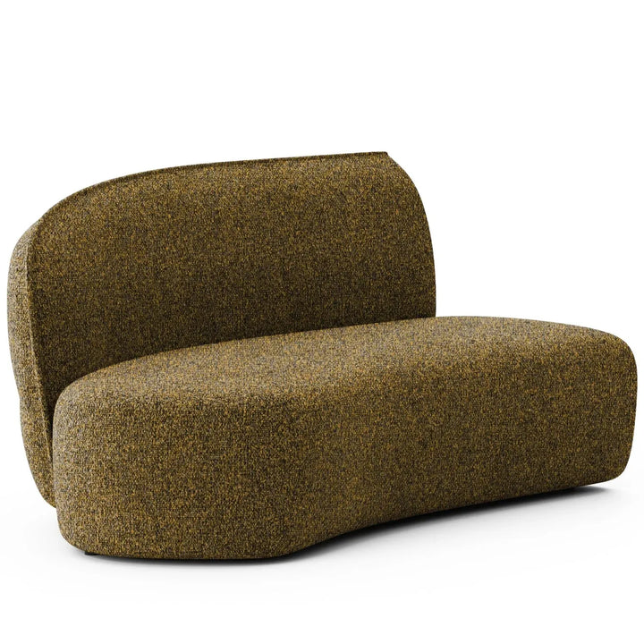 Minimalist fabric modular curved 2 seater armless corner sofa pod detail 28.