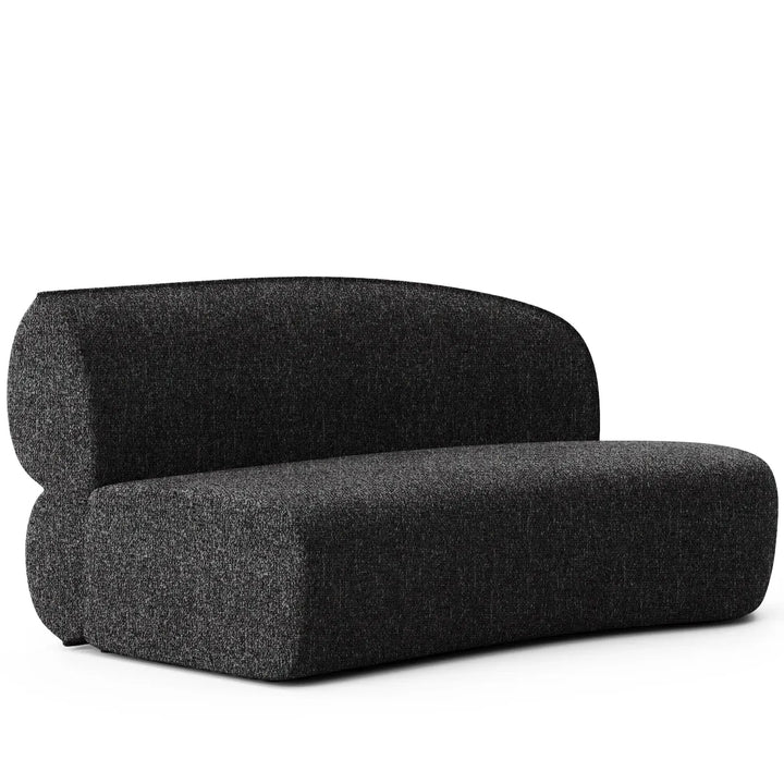 Minimalist fabric modular curved 2 seater armless corner sofa pod detail 20.