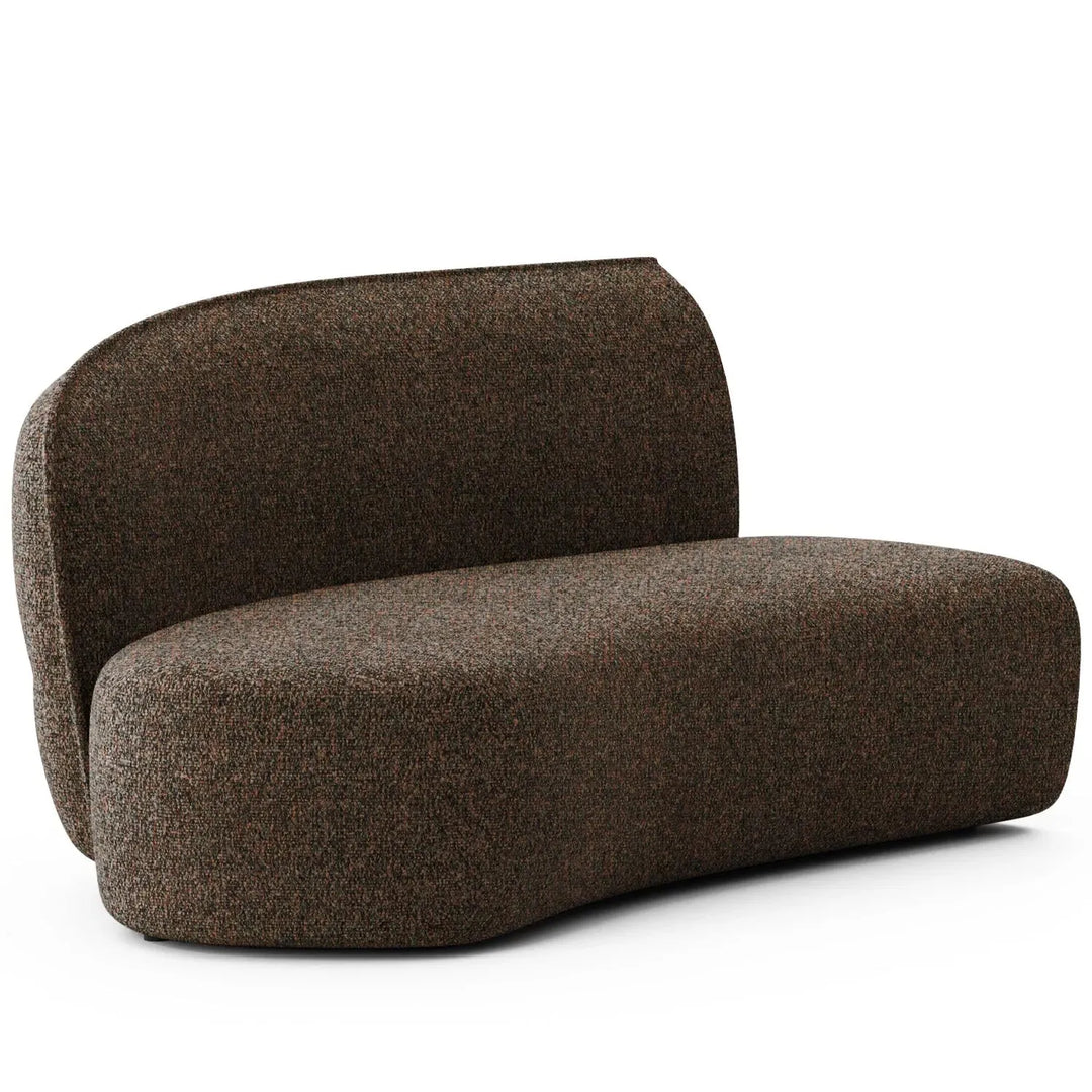 Minimalist fabric modular curved 2 seater armless corner sofa pod detail 35.