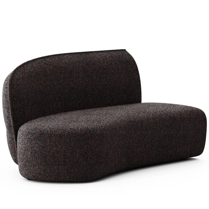 Minimalist fabric modular curved 2 seater armless corner sofa pod detail 36.