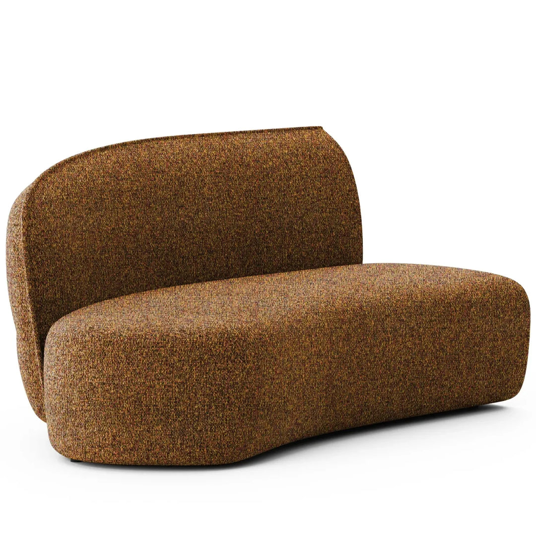 Minimalist fabric modular curved 2 seater armless corner sofa pod detail 27.