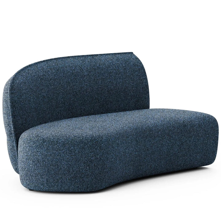 Minimalist fabric modular curved 2 seater armless corner sofa pod detail 37.