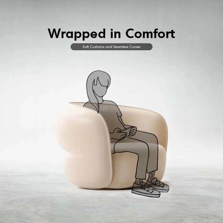 Minimalist fabric modular curved 2 seater armless corner sofa pod conceptual design.