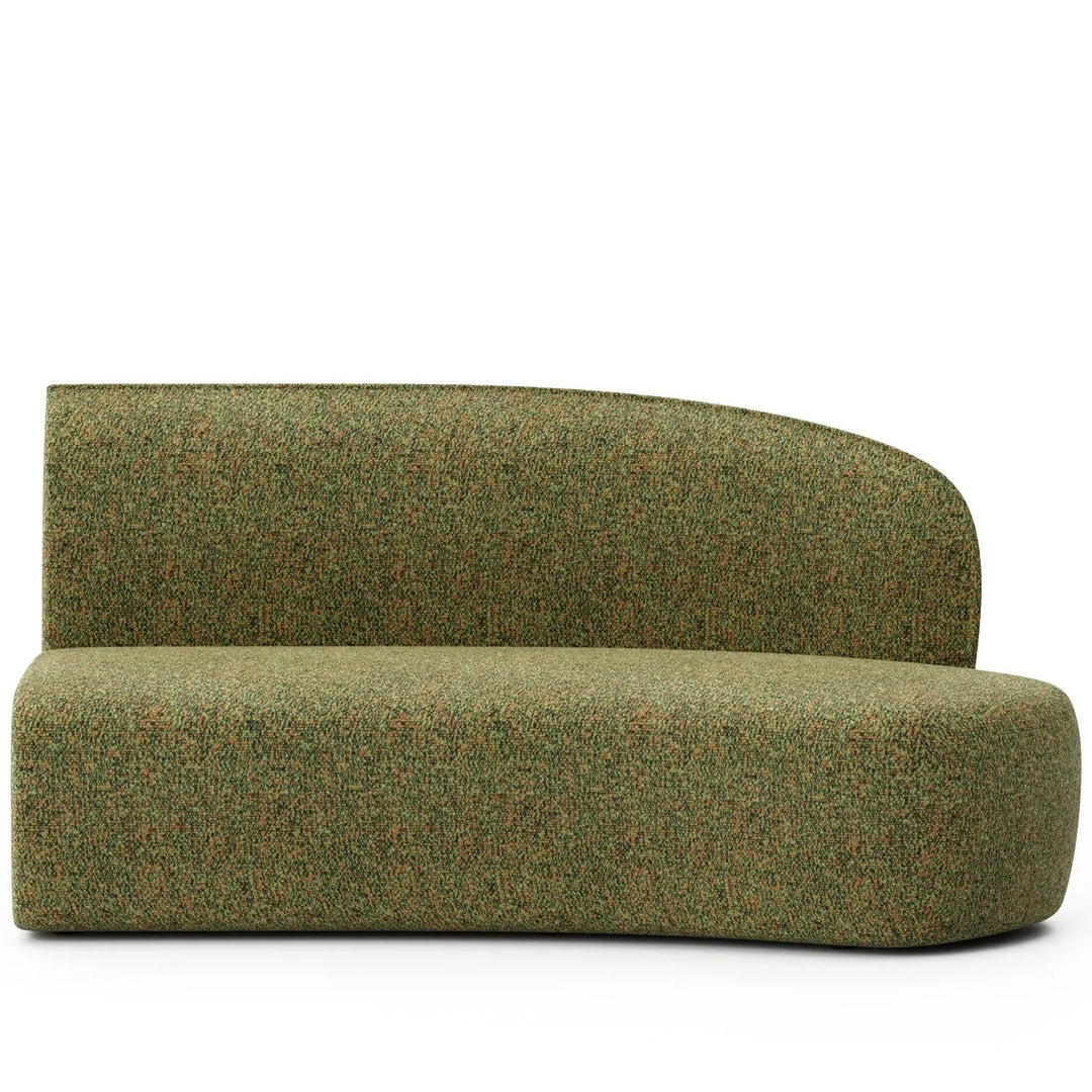 Minimalist fabric modular curved 2 seater armless corner sofa pod detail 3.