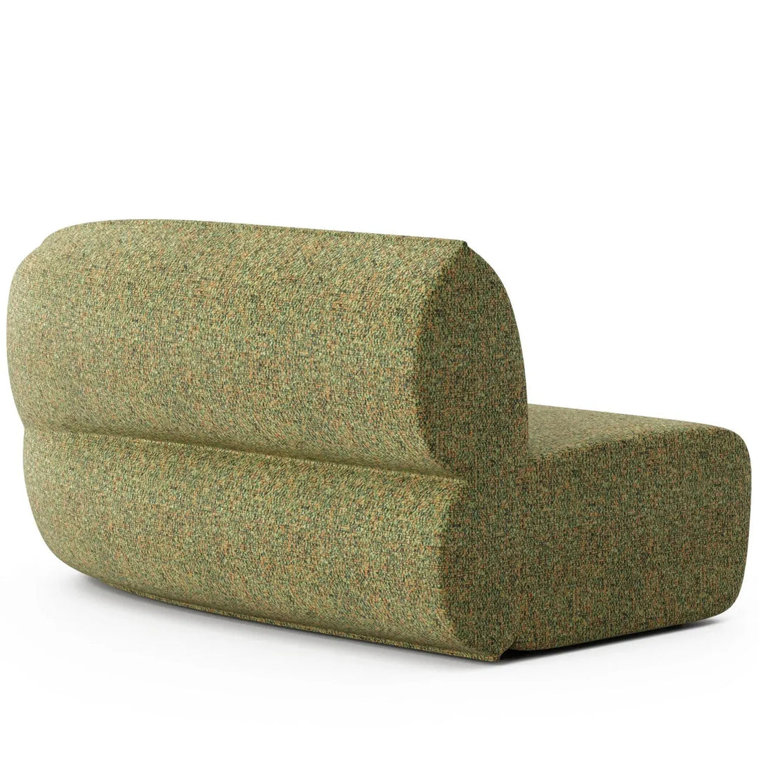 Minimalist fabric modular curved 2 seater armless corner sofa pod detail 6.