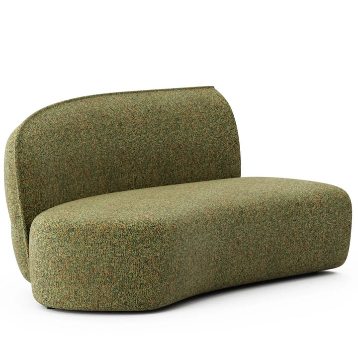 Minimalist fabric modular curved 2 seater armless corner sofa pod detail 10.