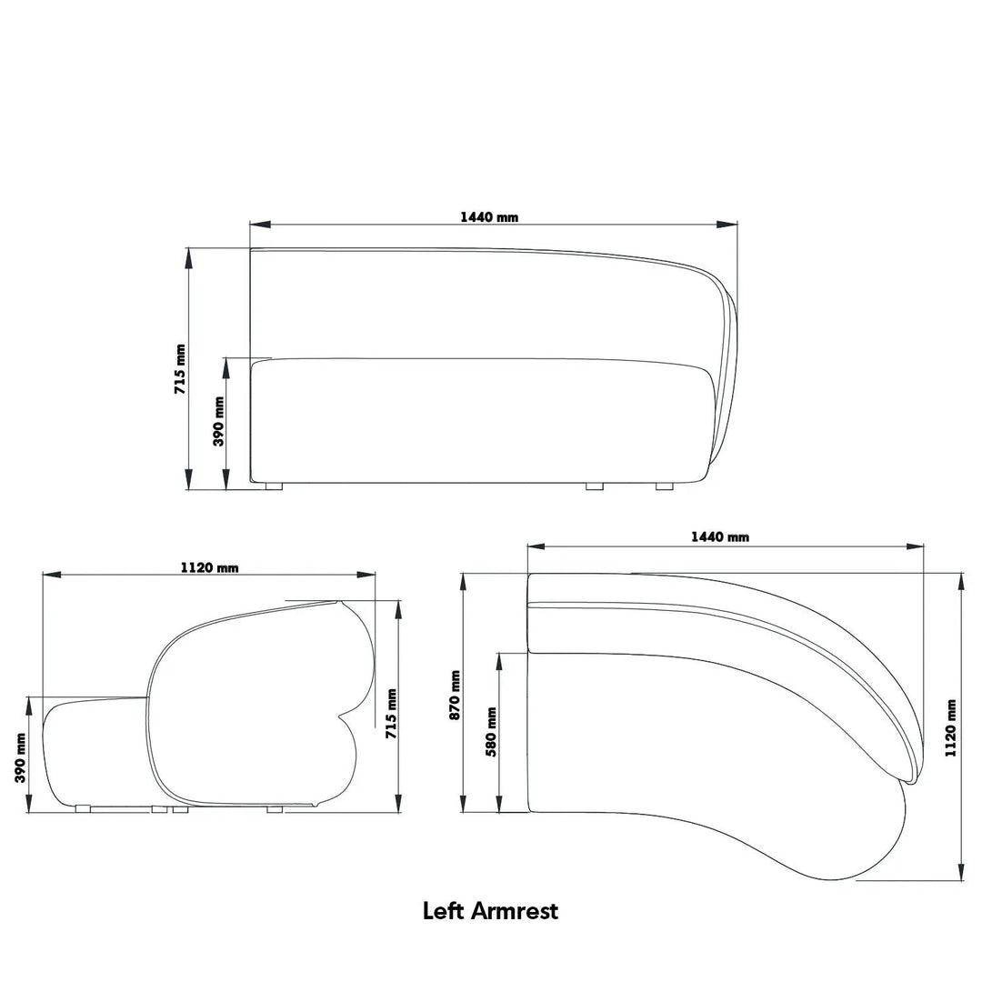 Minimalist fabric modular curved 2 seater armless corner sofa pod size charts.