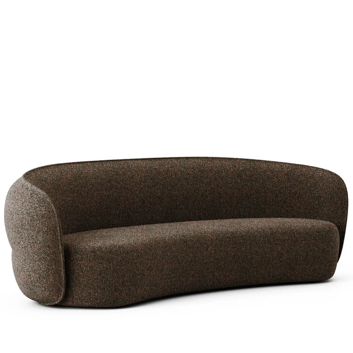 Minimalist fabric curved 3 seater sofa pod detail 14.