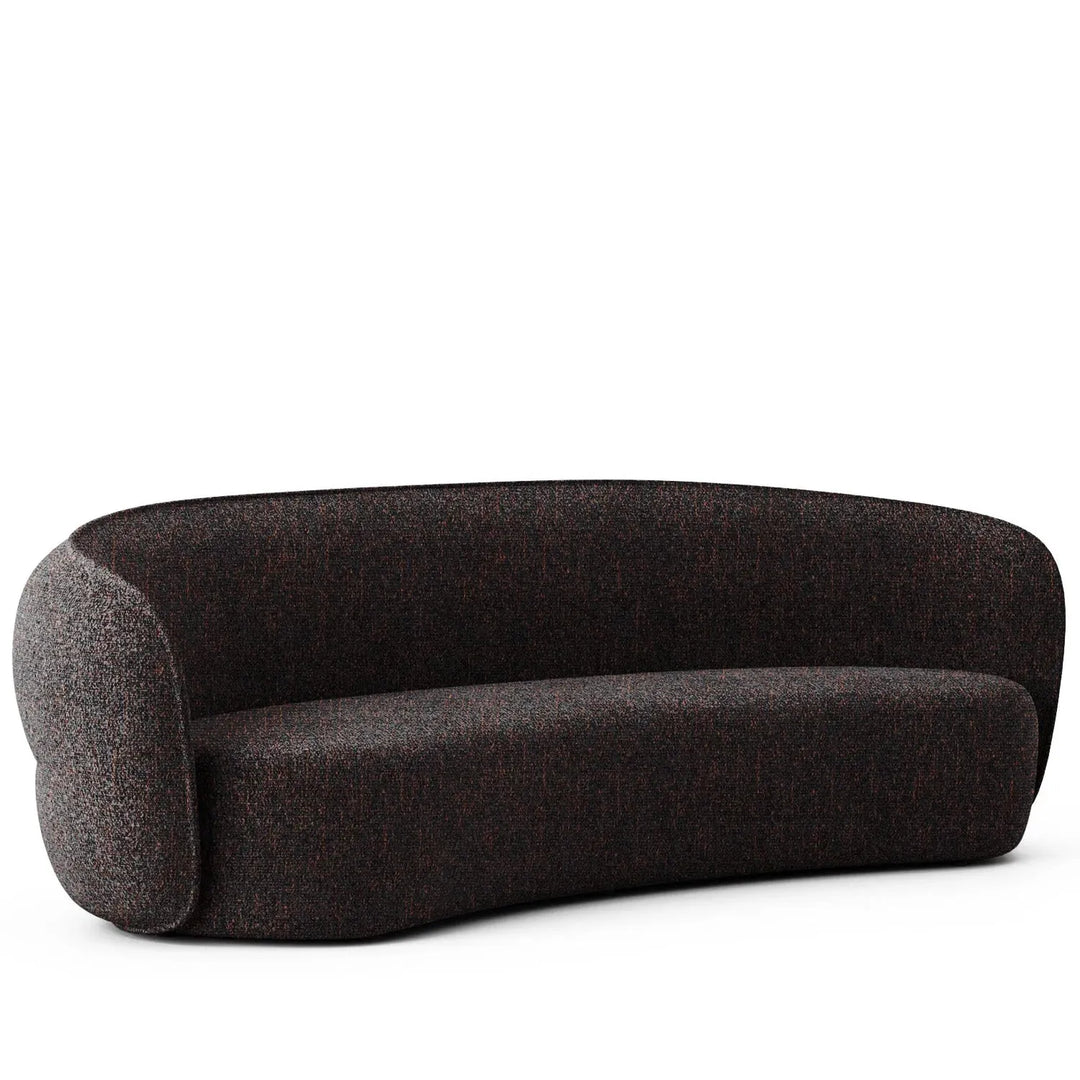 Minimalist fabric curved 3 seater sofa pod detail 16.