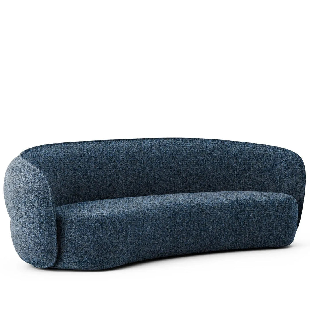 Minimalist fabric curved 3 seater sofa pod detail 17.