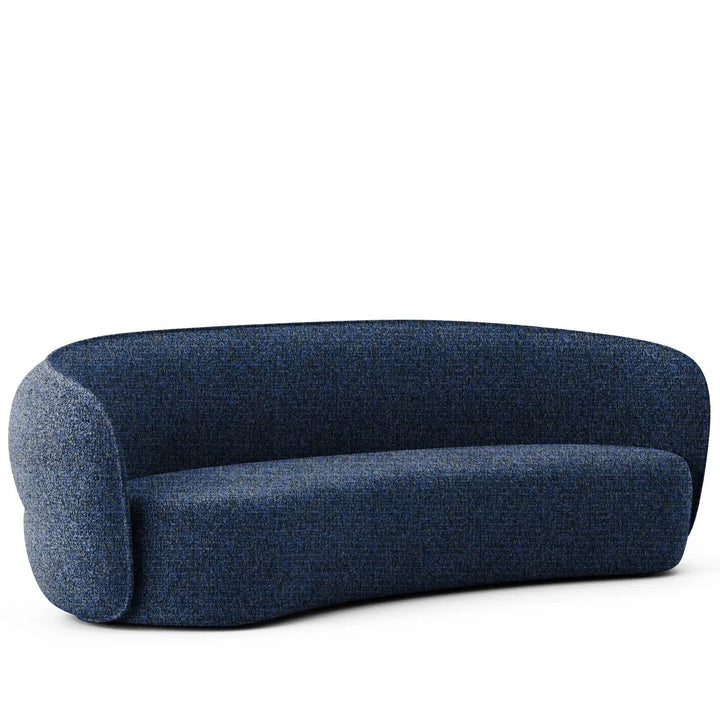 Minimalist fabric curved 3 seater sofa pod detail 18.