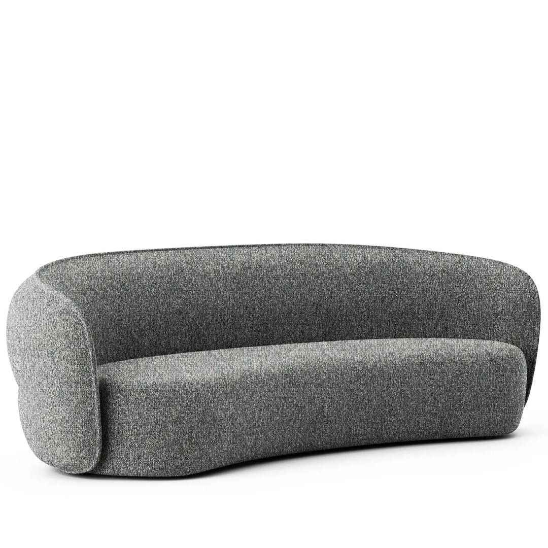 Minimalist fabric curved 3 seater sofa pod detail 12.