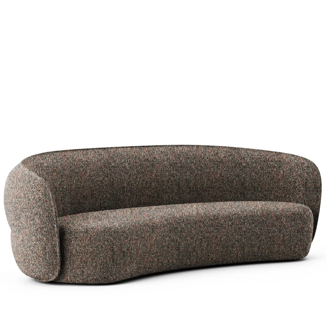 Minimalist fabric curved 3 seater sofa pod detail 15.