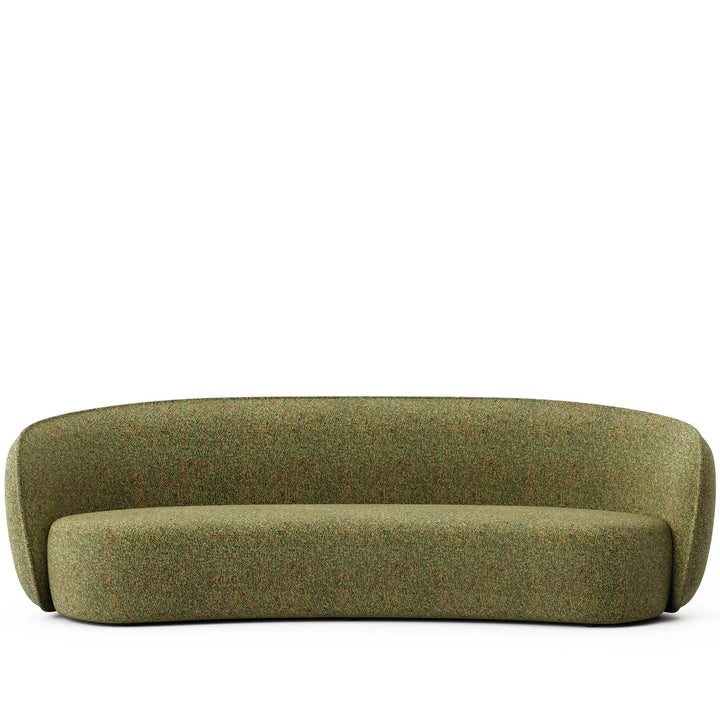 Minimalist fabric curved 3 seater sofa pod detail 3.