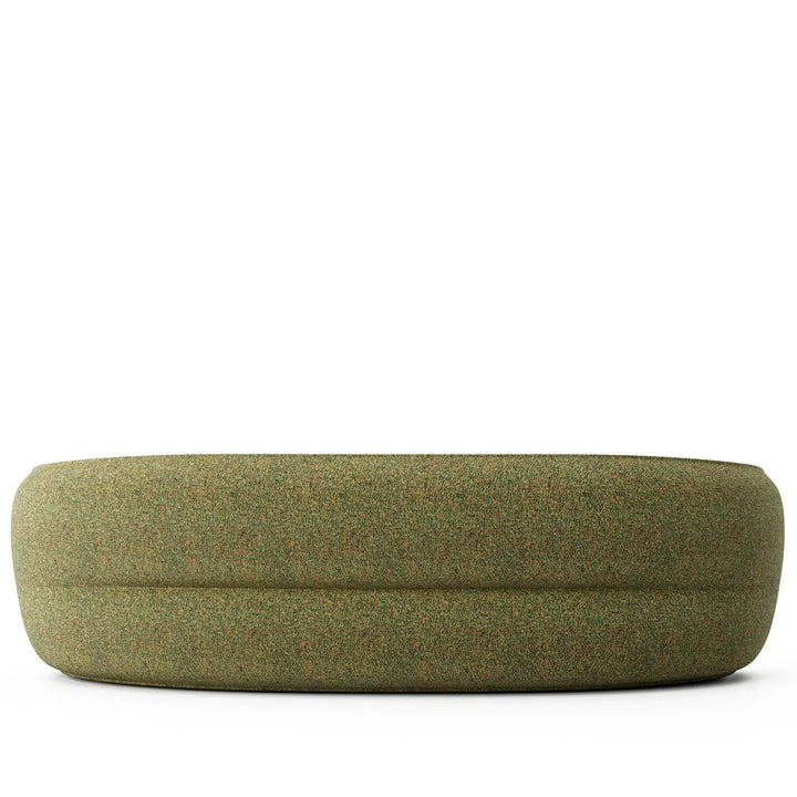 Minimalist fabric curved 3 seater sofa pod detail 7.