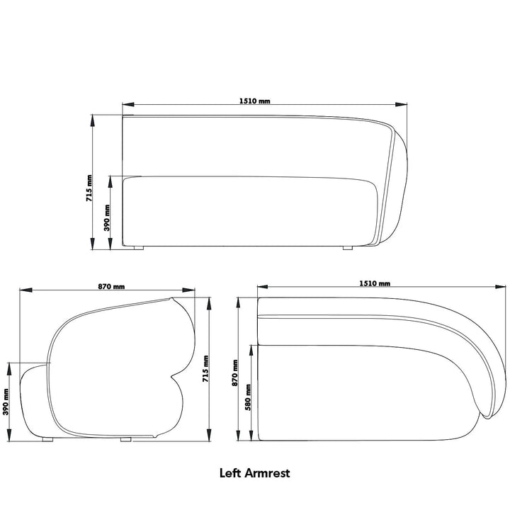 Minimalist fabric modular straight 2 seater armrest sofa pod size charts.