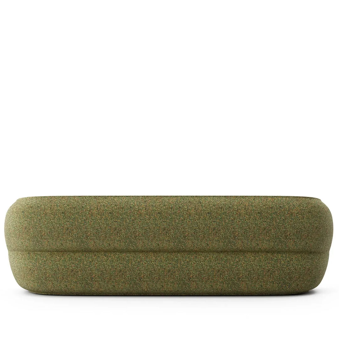 Minimalist fabric straight 3 seater sofa pod detail 5.