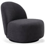 Cream Mixed Weave Fabric Revolving 1 Seater Sofa APSE