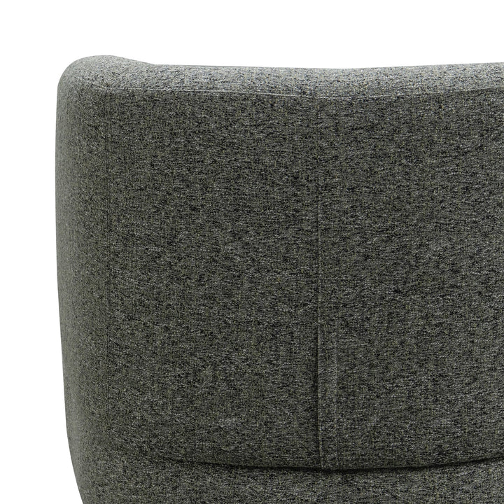 Minimalist fabric revolving 1 seater sofa goyle in details.