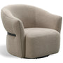 Modern Mixed Weave Fabric Revolving 1 Seater Sofa SLATE