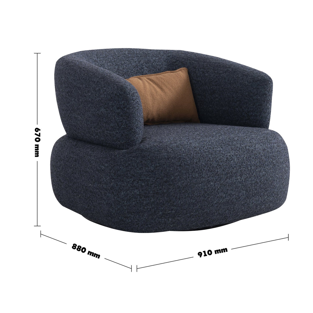 Minimalist fabric revolving 1 seater sofa vance size charts.