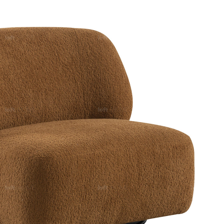 Minimalist fabric revolving 1 seater sofa vigor color swatches.