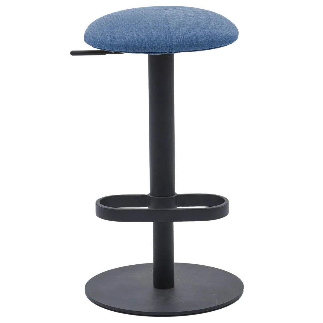 Minimalist fabric round bar stool shell detail 6.