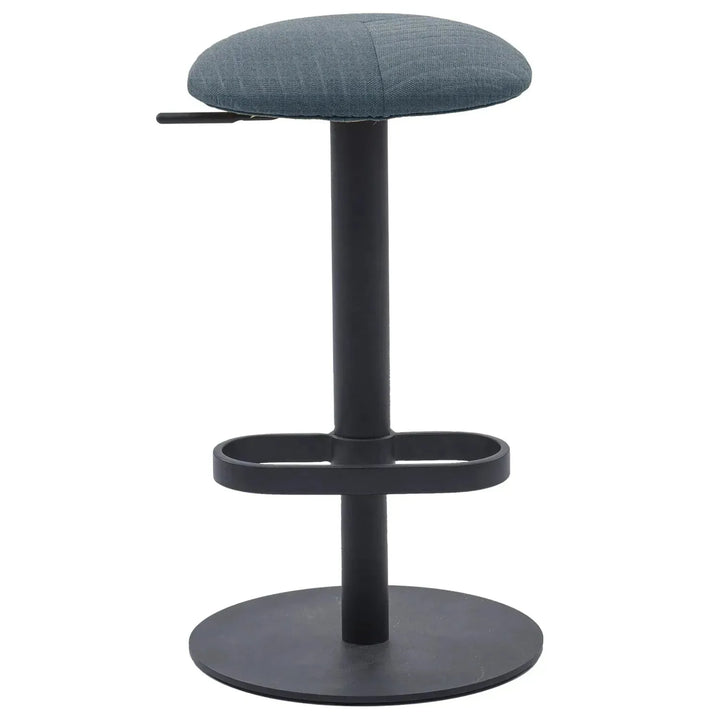 Minimalist fabric round bar stool shell detail 1.