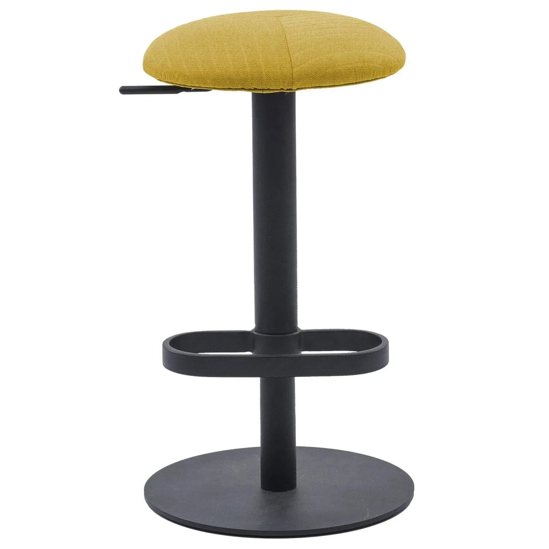 Minimalist fabric round bar stool shell detail 2.