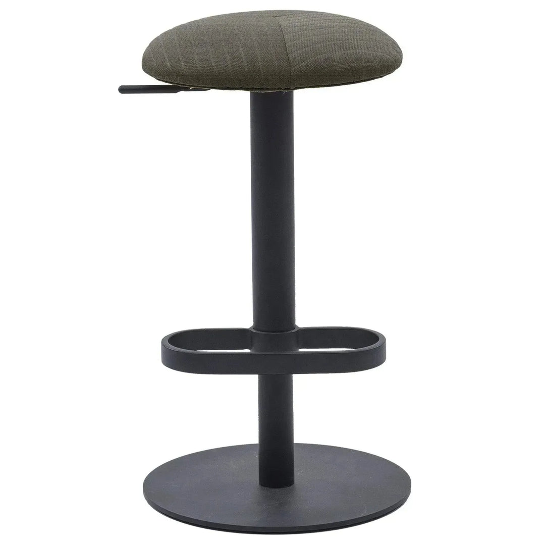 Minimalist fabric round bar stool shell detail 4.