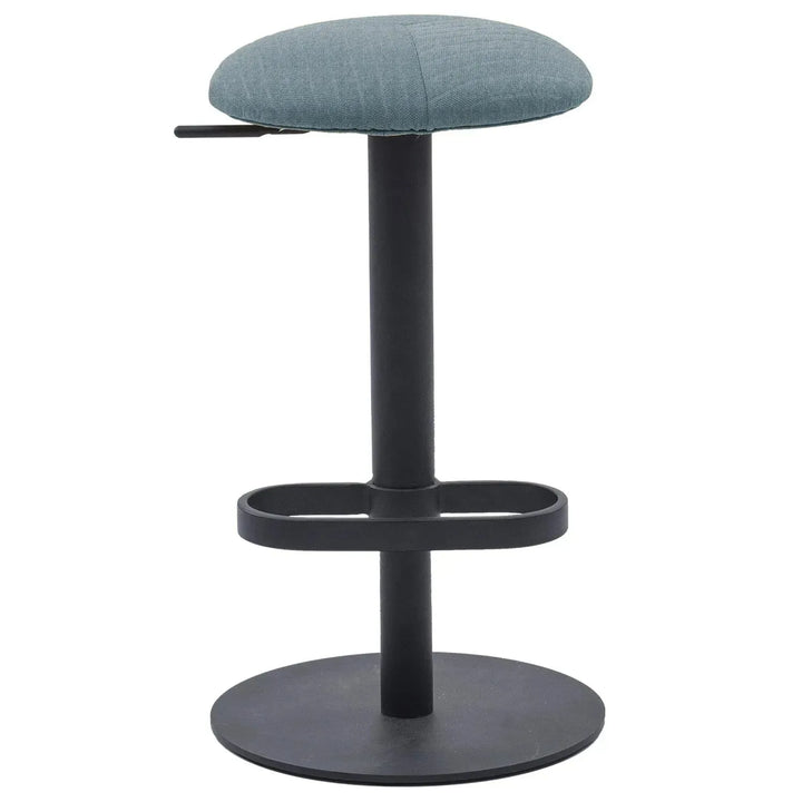 Minimalist fabric round bar stool shell detail 5.