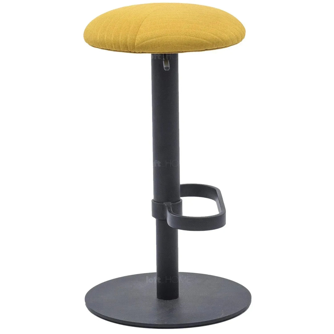 Minimalist fabric round bar stool shell environmental situation.