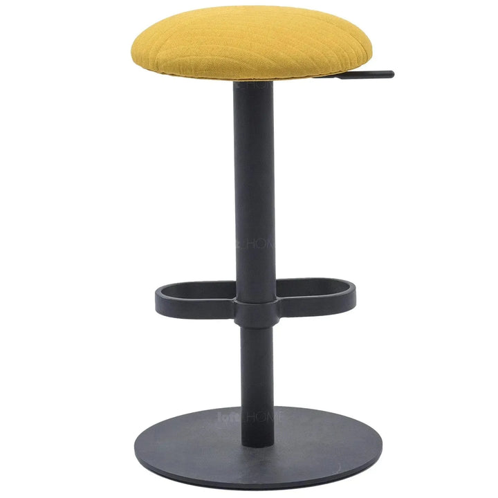 Minimalist fabric round bar stool shell conceptual design.