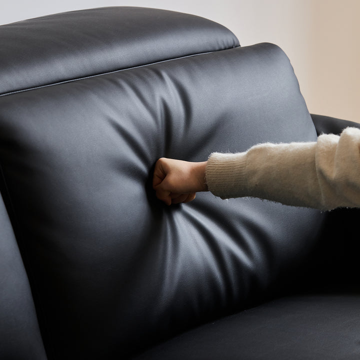 Minimalist genuine leather electric recliner 2 seater sofa calmera color swatches.