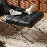 Vintage genuine leather ottoman barcelona primary product view.