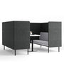 Minimalist Fabric Highback AV Conference 3 Seater Sofa SANTO
