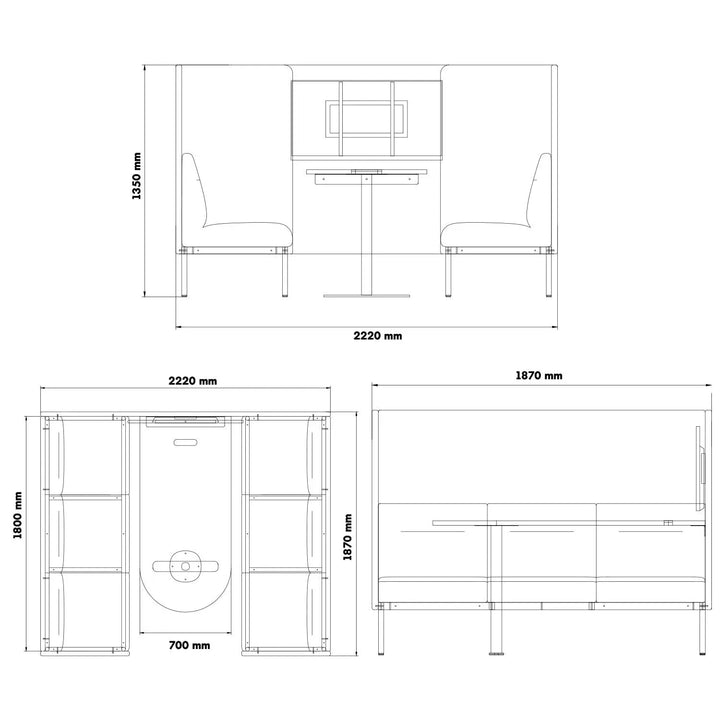 Minimalist fabric highback av conference 3 seater sofa santo size charts.