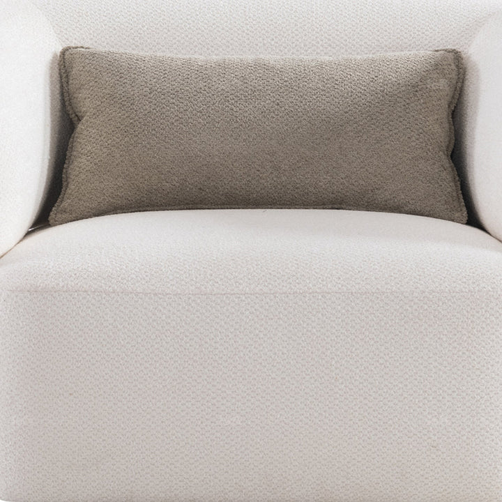 Minimalist mixed weave fabric 1 seater sofa callee color swatches.