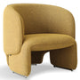 Minimalist Mixed Weave Fabric 1 Seater Sofa ELEPHANT