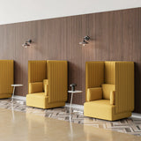 Modern mixed weave fabric 1 seater sofa multi primary product view.