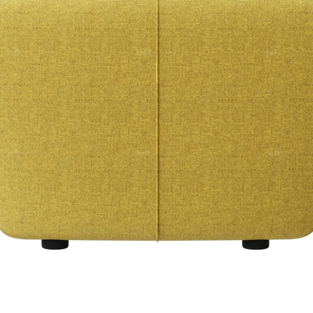 Minimalist mixed weave fabric 1 seater sofa petals layered structure.