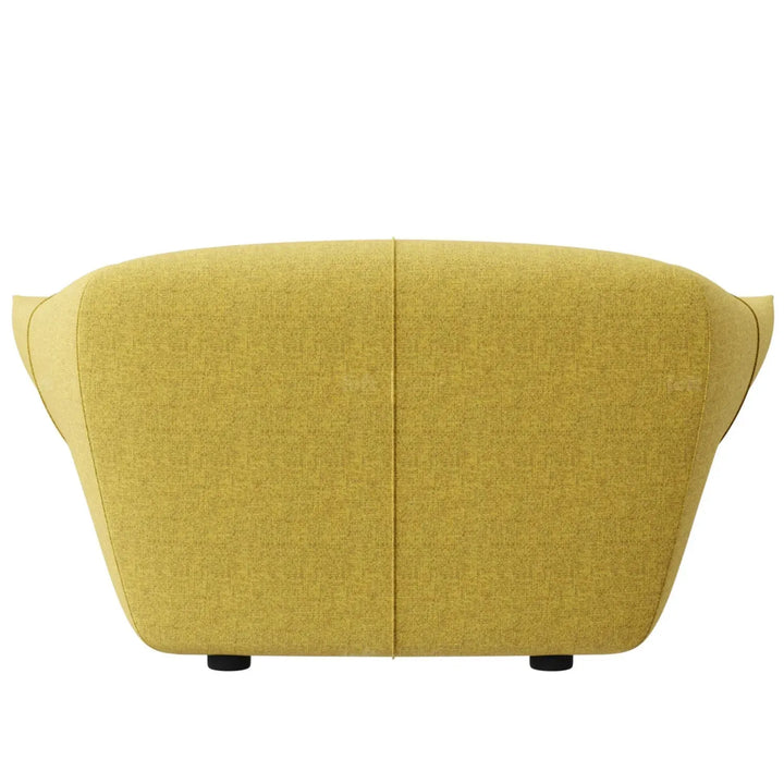 Minimalist mixed weave fabric 1 seater sofa petals detail 4.