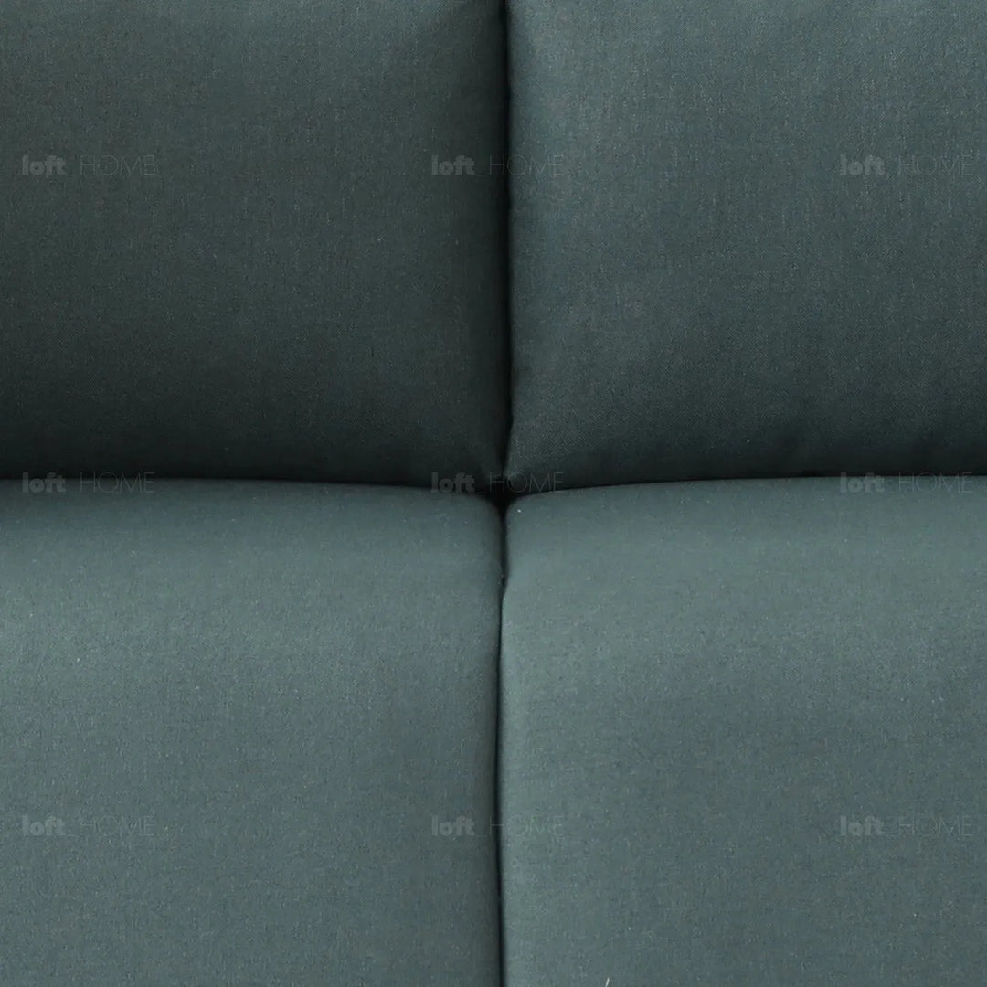 Minimalist mixed weave fabric 2 seater sofa multi detail 3.